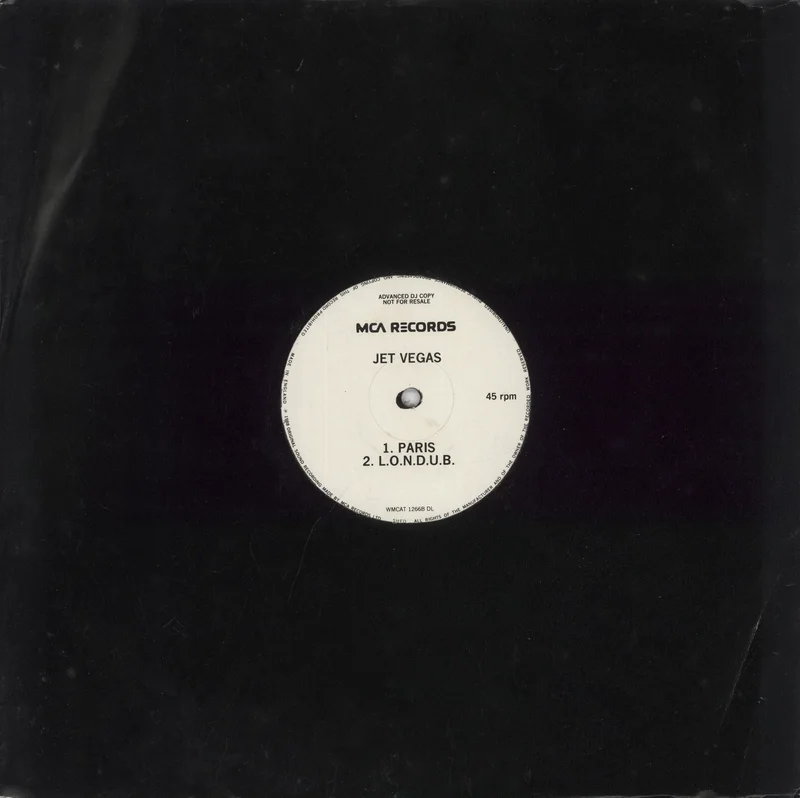 Jet Vegas L.O.N.D.O.N. UK Promo 12" vinyl