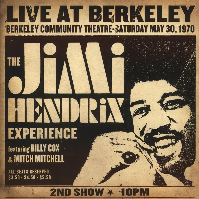 Jimi Hendrix Live At Berkeley - 200gm US 2-LP vinyl set
