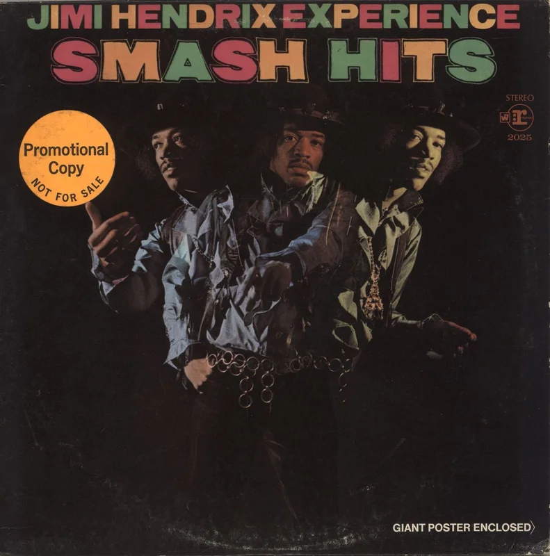 Jimi Hendrix Smash Hits - Promotion Sticker US Promo Vinyl LP