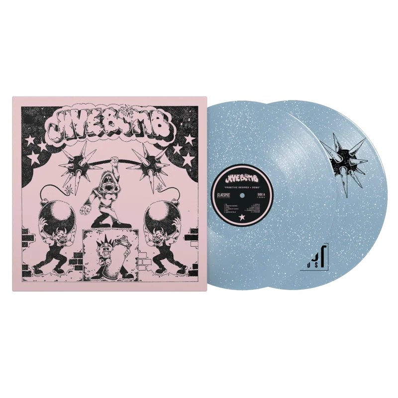 Jivebomb - Primitive Desires / Demo Ice Blue Glitter Vinyl