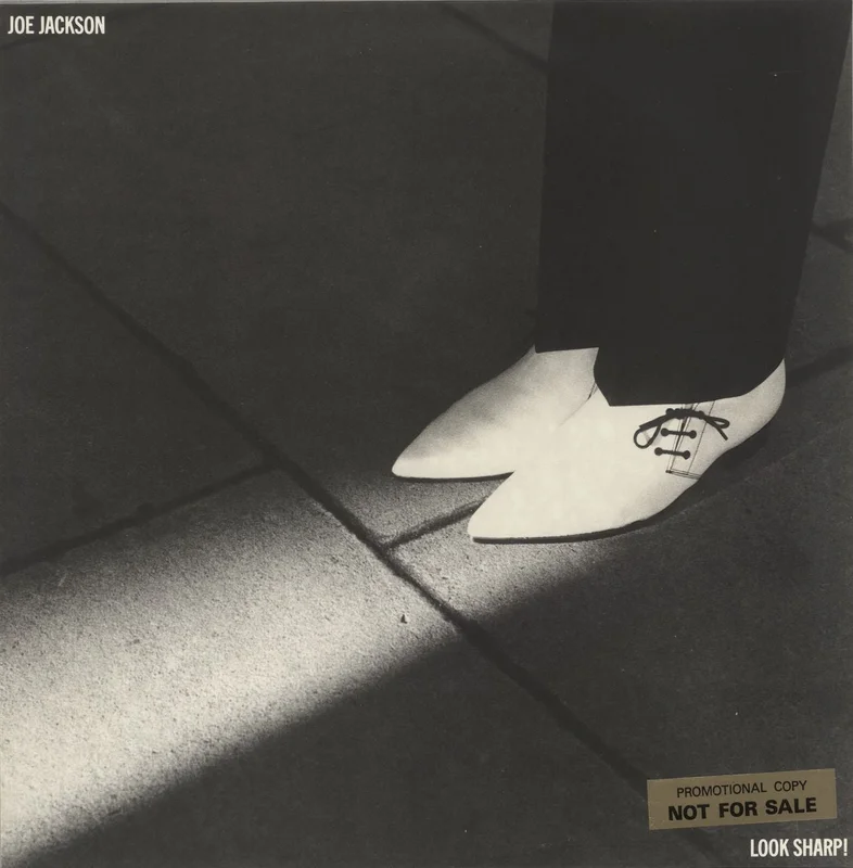 Joe Jackson Look Sharp! - Gold Promo Sticker UK Promo Vinyl LP