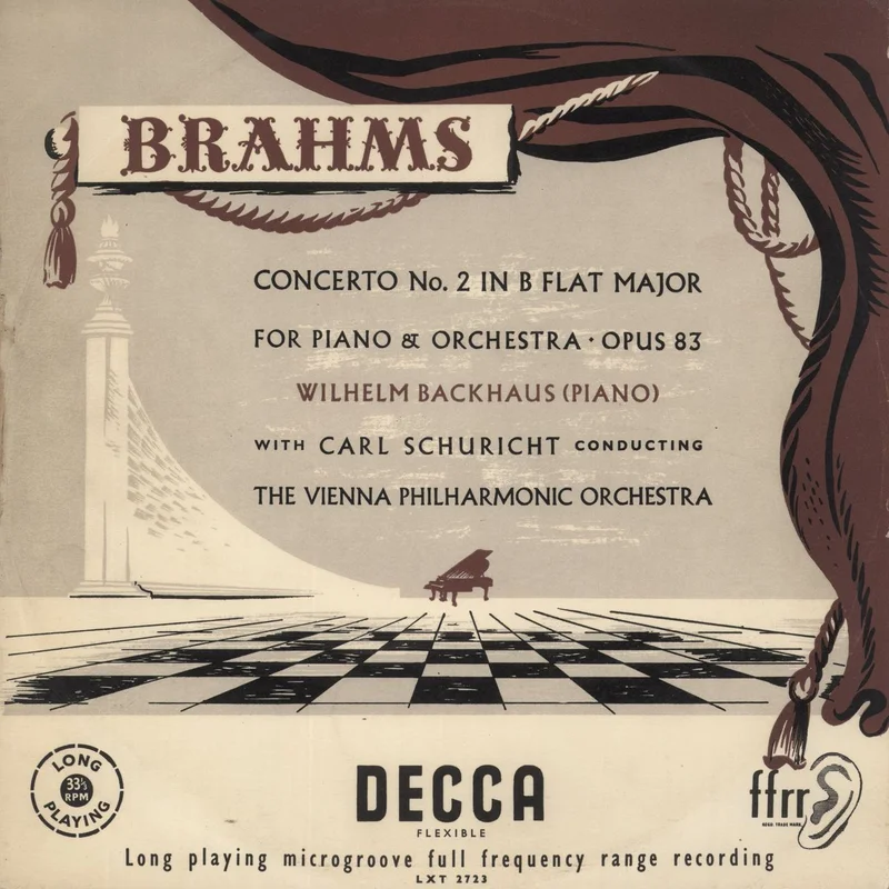 Johannes Brahms Brahms: Concerto No. 2 In B Flat Major For Piano & Orchestra Opus 83 UK Vinyl LP