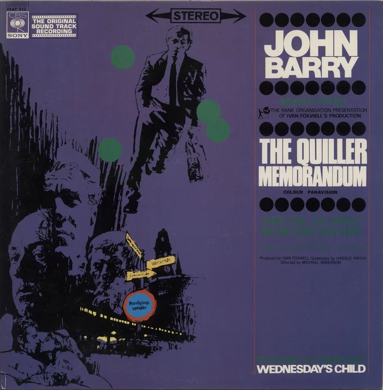 John Barry (Composer) The Quiller Memorandum Japanese Promo Vinyl LP
