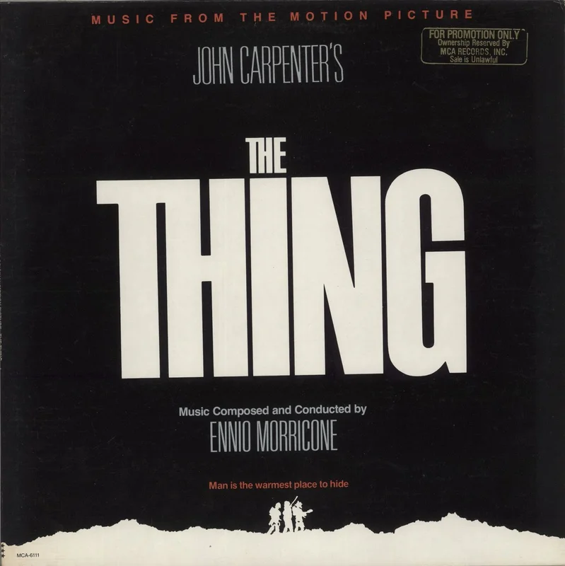 John Carpenter The Thing - Promo Stamped Sleeve US Promo Vinyl LP
