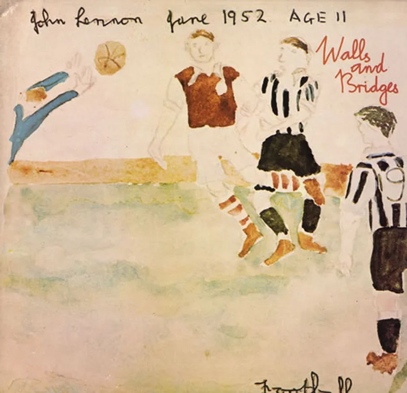 John Lennon Walls And Bridges - 2nd + Booklet UK Vinyl LP