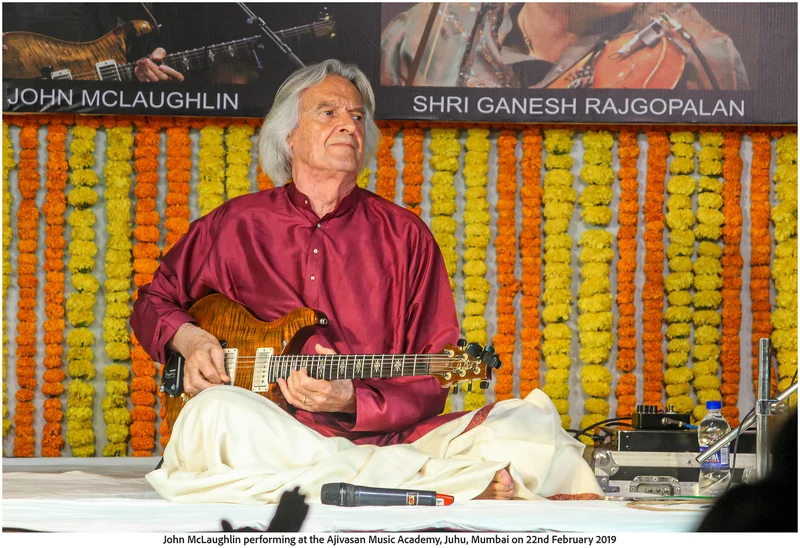John McLaughlin performing at the Ajivasan Music Academy, Juhu, Mumbai on 22nd February 2019 (Photo Frame)