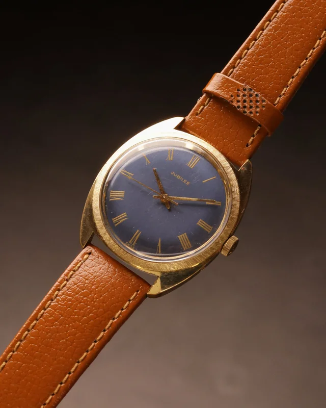 Jubilee Blue Roman Dial; Gold-Tone (c.1970s)