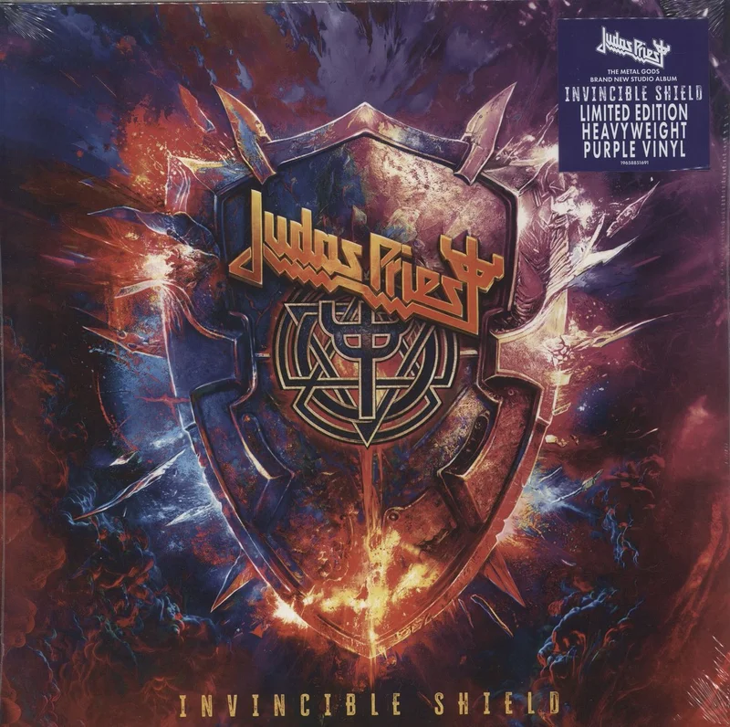 Judas Priest Invincible Shield - Sealed - Purple Vinyl UK 2-LP vinyl set