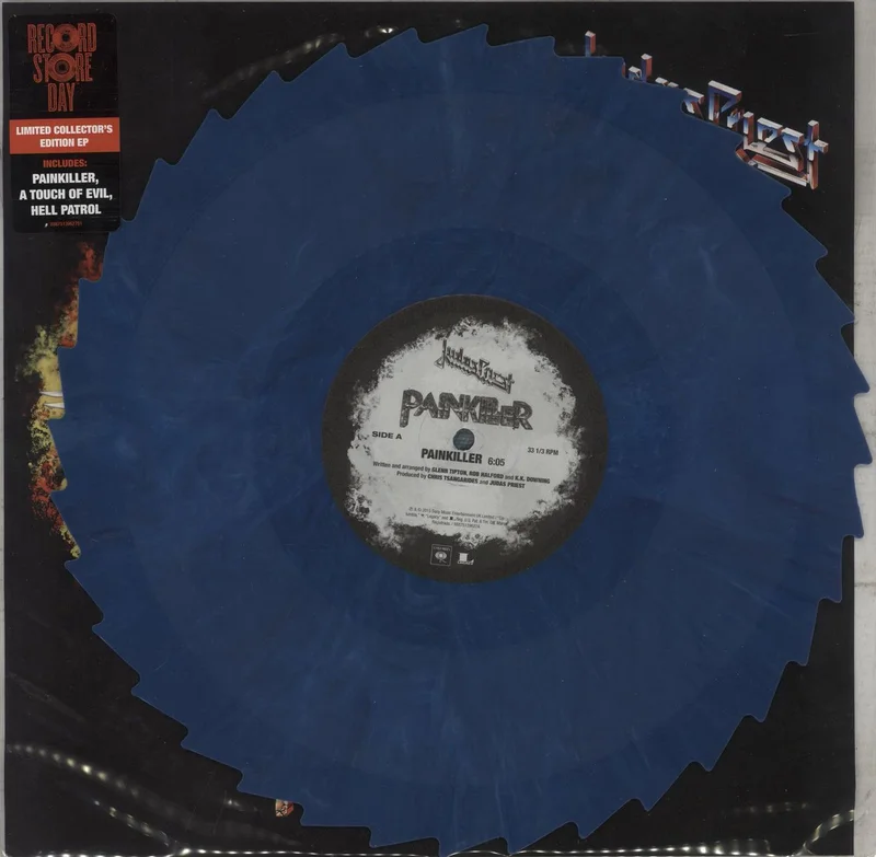 Judas Priest Painkiller - Blue Saw Vinyl US Shaped picture disc