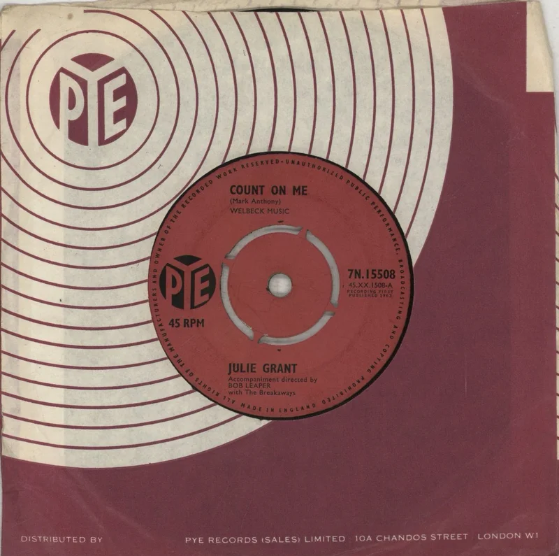 Julie Grant Count On Me UK 7" vinyl
