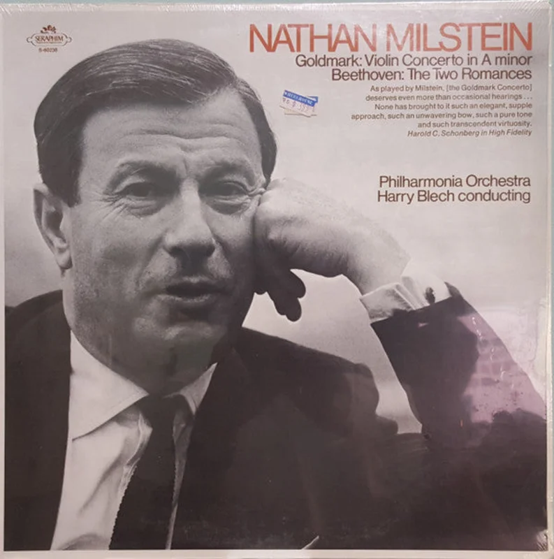 Karl Goldmark, Ludwig van Beethoven, Nathan Milstein, Harry Blech, Philharmonia Orchestra - Violin Concerto In A Minor / The Two Romances