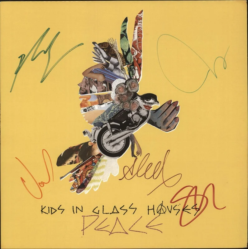 Kids In Glass Houses Peace - Pink Vinyl - Autographed UK Vinyl LP