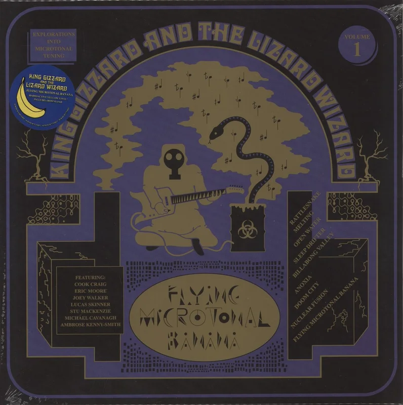 King Gizzard And The Lizard Wizard Flying Microtonal Banana - Radioactive Yellow Vinyl - Sealed US Vinyl LP