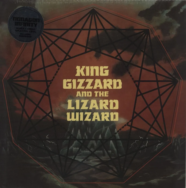 King Gizzard And The Lizard Wizard Nonagon Infinity - Black & Green Splatter Vinyl - Sealed US Vinyl LP
