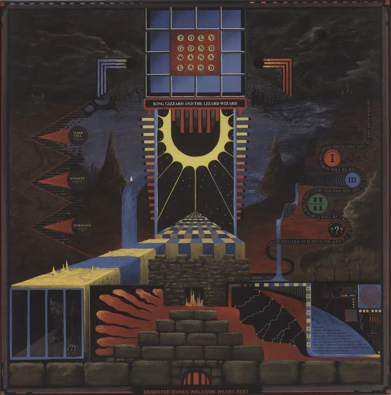 King Gizzard And The Lizard Wizard Polygondwanaland - Red & Green Liquid Filled Vinyl US Vinyl LP