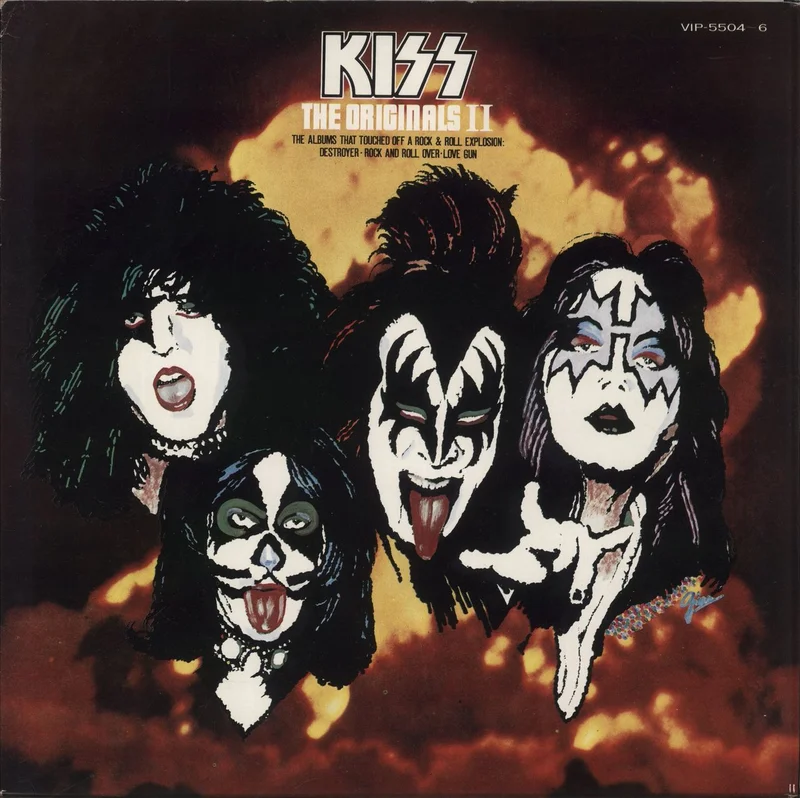 Kiss The Originals II + 2 Booklets & Mask - wol/woc Japanese 3-LP vinyl set