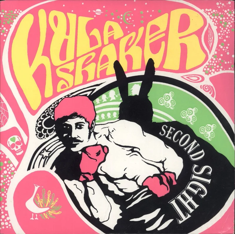 Kula Shaker Second Sight - Fully Autographed UK 7" vinyl