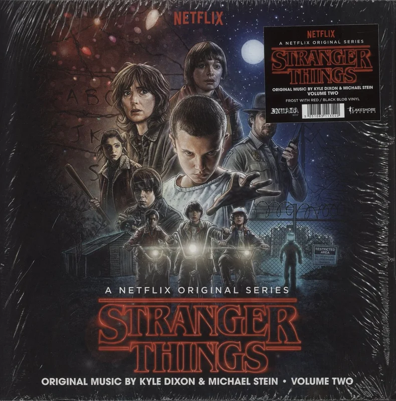 Kyle Dixon & Michael Stein Stranger Things: Volume Two - Clear with Red/Black Blob Vinyl - Shrink UK 2-LP vinyl set