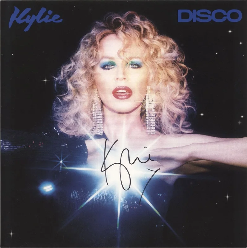 Kylie Minogue Disco - Blue Vinyl + Autographed Sleeve - EX UK Vinyl LP