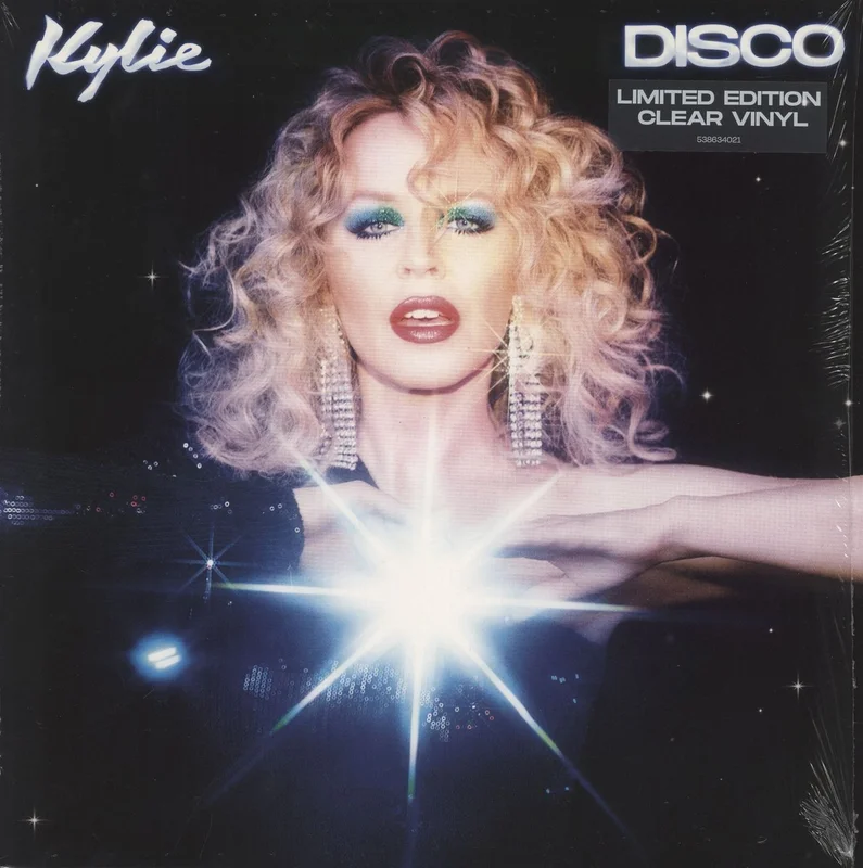 Kylie Minogue Disco - Clear Vinyl + Autographed Colour Photo UK Vinyl LP