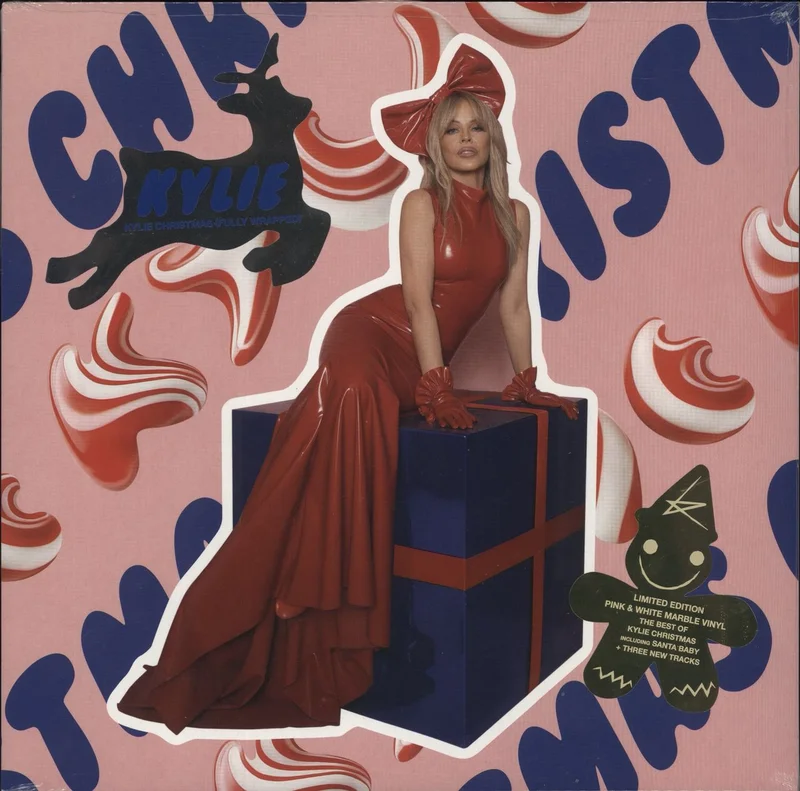 Kylie Minogue Kylie Christmas [Fully Wrapped] - Pink & White Marble Vinyl - Sealed UK Vinyl LP