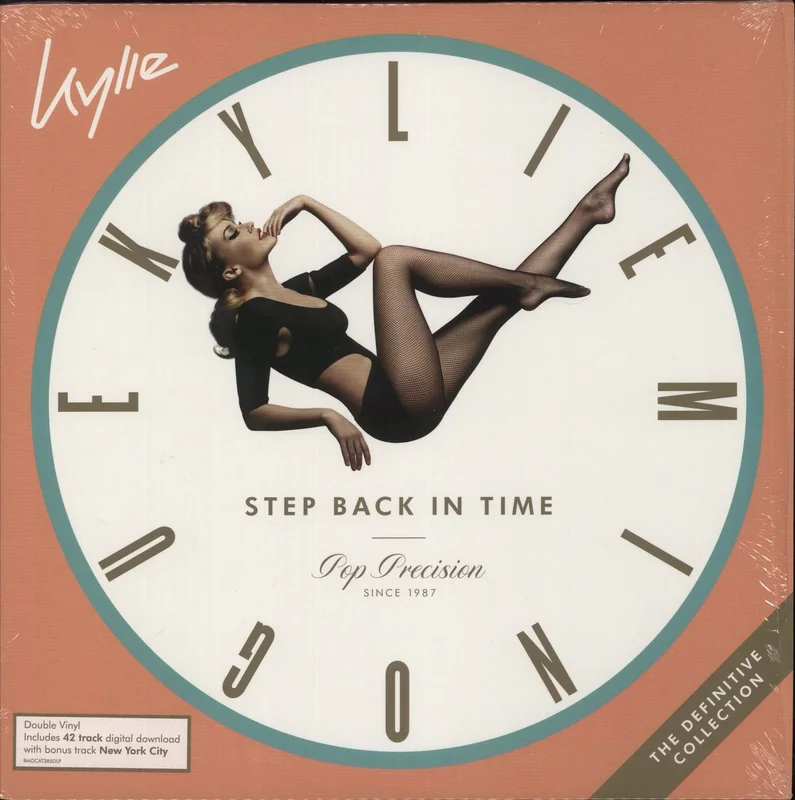 Kylie Minogue Step Back In Time: The Definitive Collection - Hype Stickered Shrink UK 2-LP vinyl set