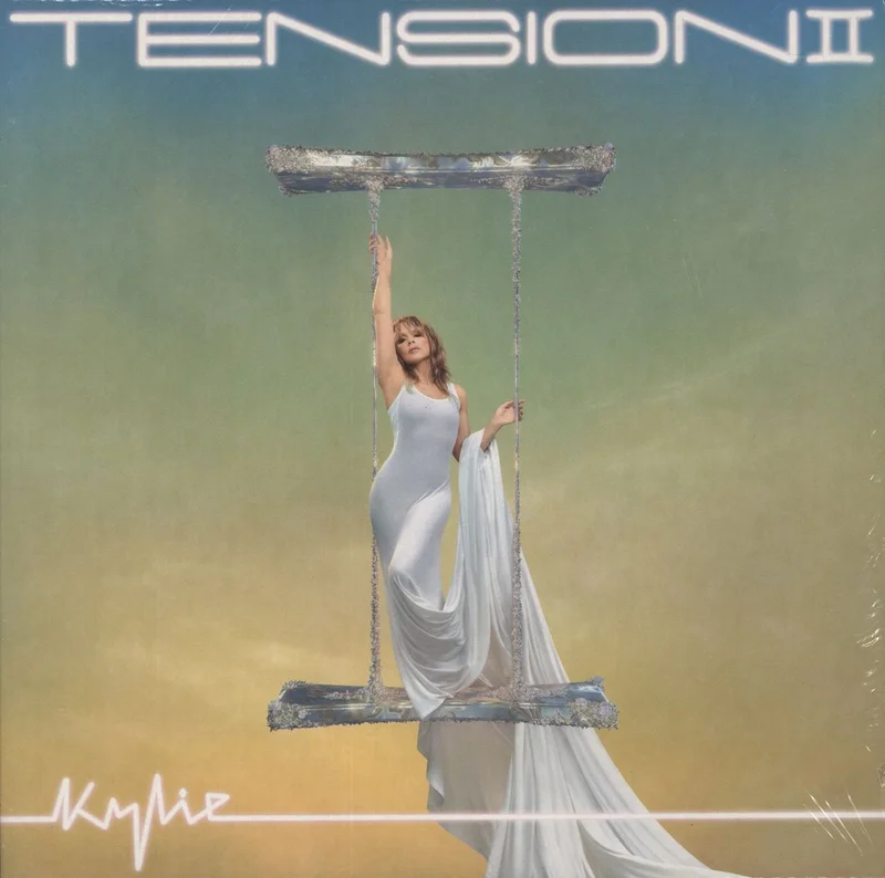 Kylie Minogue Tension II - Turquoise Vinyl + Autographed Print UK Vinyl LP