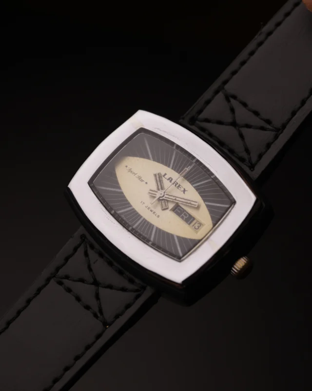 LAREX Sport Star Vintage Watch | Swiss Made | Day-Date | 17 Jewels | 1970s