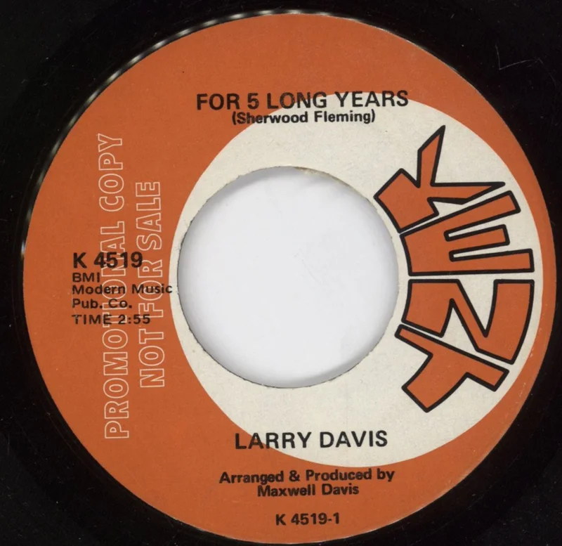 Larry Davis For 5 Long Years / I've Been Hurt So Many Times US 7" vinyl