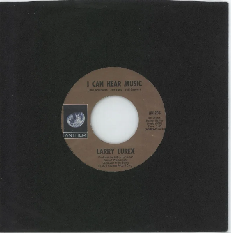 Larry Lurex I Can Hear Music - 2nd US 7" vinyl