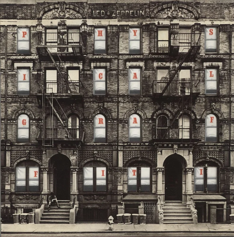 Led Zeppelin Physical Graffiti - 80s Misspellings - VG German 2-LP vinyl set