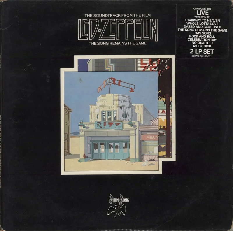Led Zeppelin The Song Remains The Same - Hype Sticker - VG Spanish 2-LP vinyl set