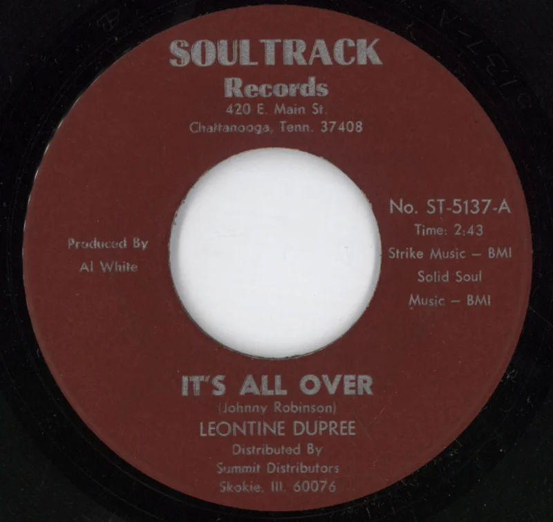 Leontine Dupree It's All Over / Waiting For My Baby US Vinyl LP