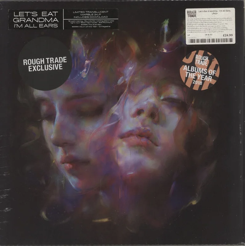 Let's Eat Grandma I'm All Ears - Clear & Purple Marbled Vinyl - Hypesticker - Sealed UK 2-LP vinyl set