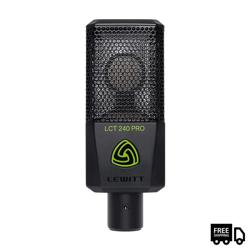 Lewitt LCT-240 Pro Cardioid Condenser Microphone for Professional Recording (Black)