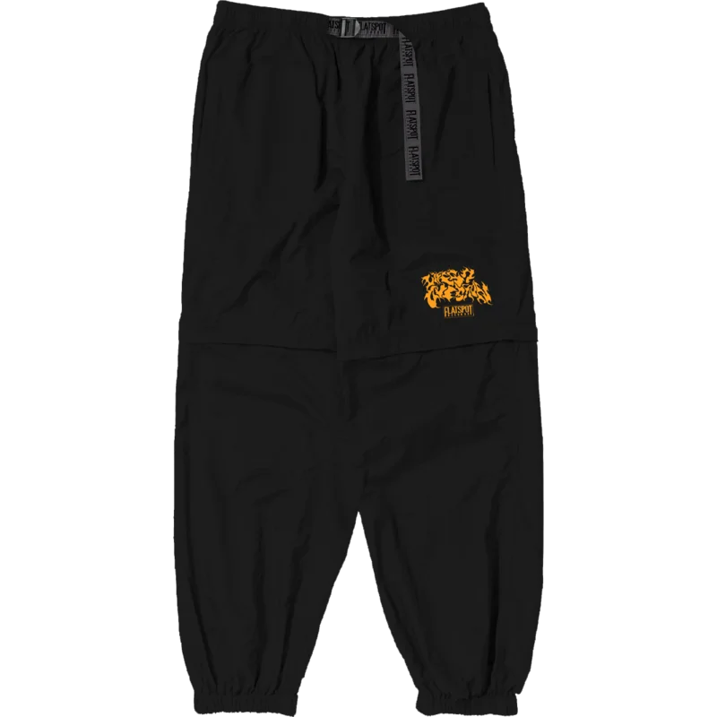 Life's Question - Embroidered Zip-Off Pants