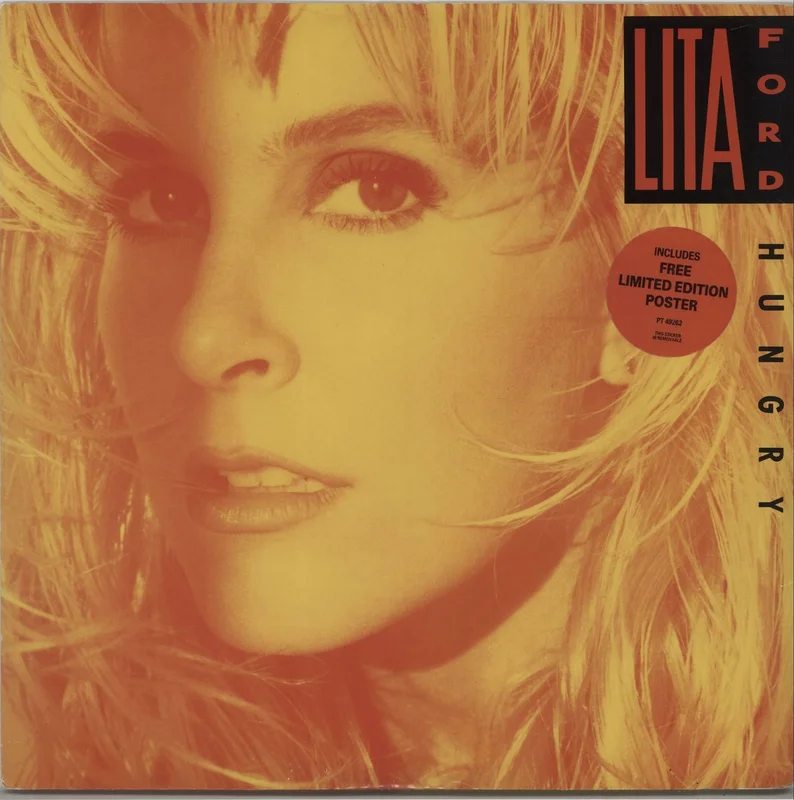 Lita Ford Hungry + Poster UK 12" vinyl