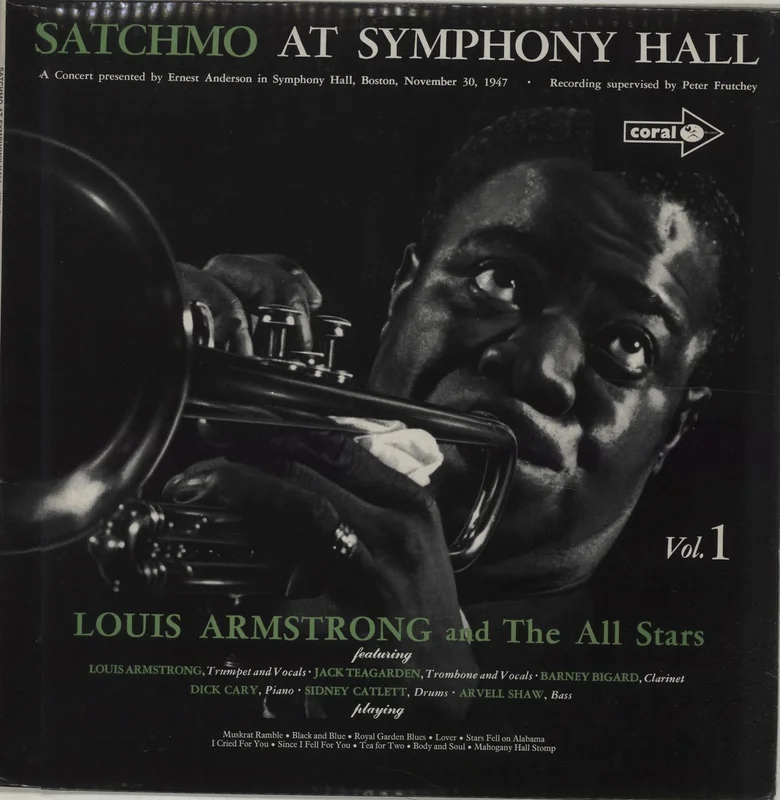 Louis Armstrong Satchmo At Symphony Hall Volumes 1 & 2 UK 2-LP vinyl set