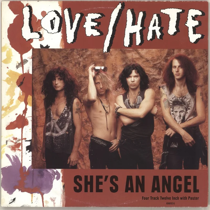 Love/Hate She's An Angel - Poster Sleeve UK 12" vinyl