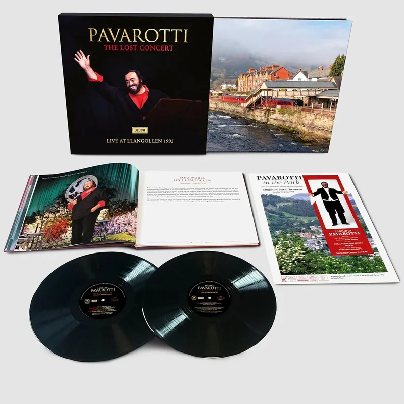Luciano Pavarotti The Lost Concert | Live At LLangollen 1995 - Deluxe Edition + Hardback Book - Sealed UK 2-LP vinyl set
