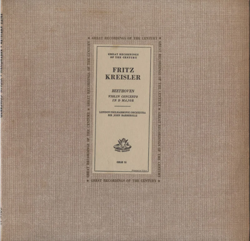 Ludwig van Beethoven, London Philharmonic Orchestra, Sir John Barbirolli, Fritz Kreisler - Violin Concerto In D, Op. 61
