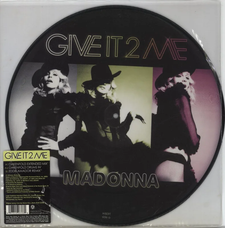 Madonna Give It 2 Me - EX UK 12" picture disc