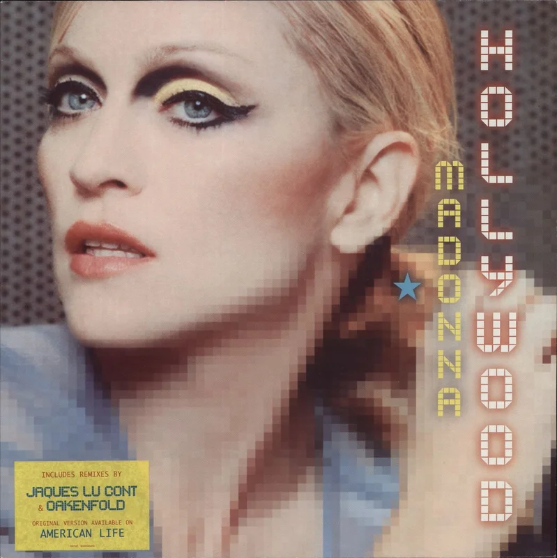 Madonna Hollywood - Hype-Sticker UK 12" vinyl