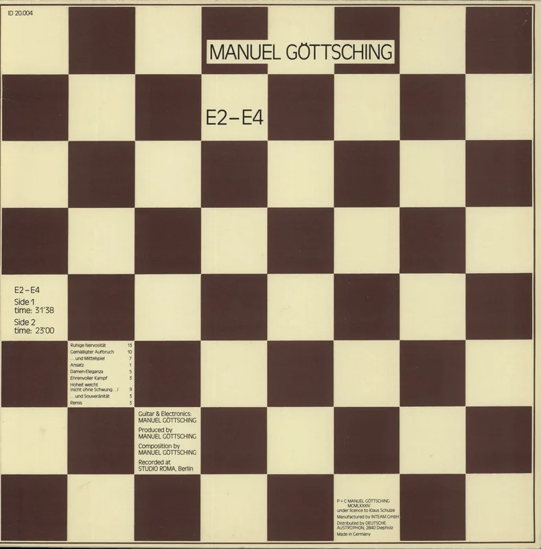 Manuel Gottsching E2-E4 - Embossed Cover - 1st German Vinyl LP