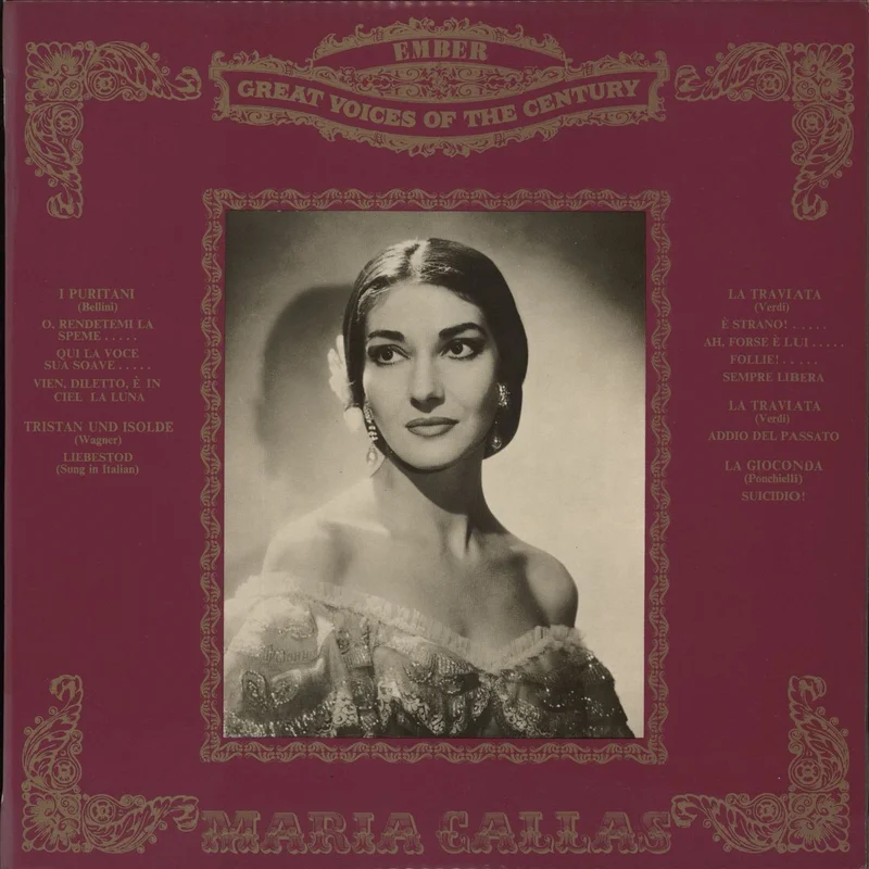Maria Callas Maria Callas UK Vinyl LP