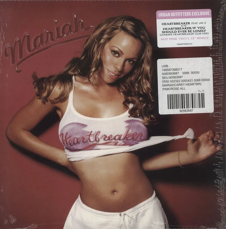 Mariah Carey Heartbreaker - Hot Pink Vinyl - Sealed US 12" vinyl