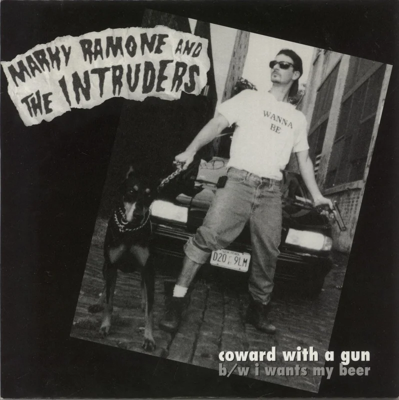 Marky Ramone Coward With A Gun - Yellow Vinyl UK 7" vinyl