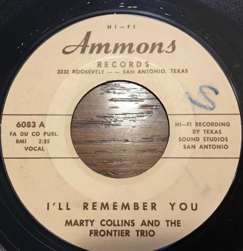 Marty Collins And The Frontier Trio - Ill Remember You / Im Gonna Walk (7", Single) (NM or M-)25