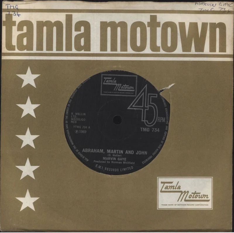 Marvin Gaye Abraham, Martin And John UK 7" vinyl