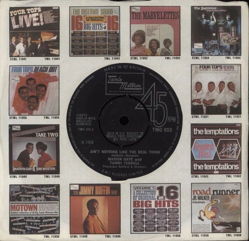 Marvin Gaye & Tammi Terrell Ain't Nothing Like The Real Thing UK 7" vinyl